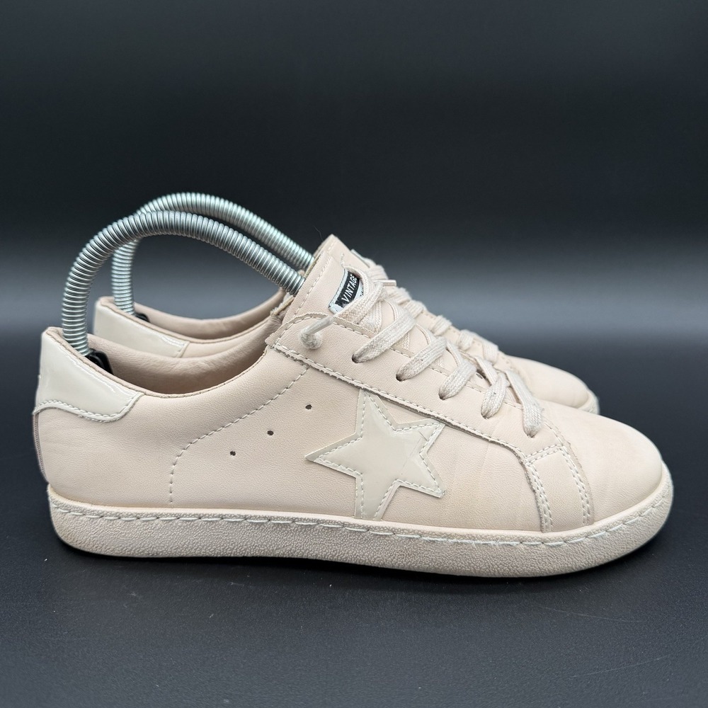 Vintage Havana CARLA Pink Peach Star Sneakers Women's Size 8 Leather